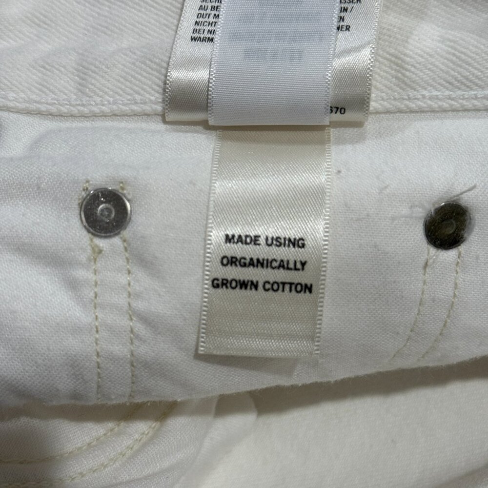 Agolde Lana Slice Jean in Element White Mid Rise Straight Leg Size 26 A9042-1183 - Picture 15 of 15